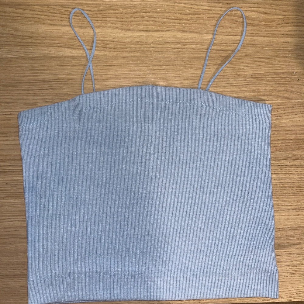 Baby Blue Cropped Tube/Tank Top